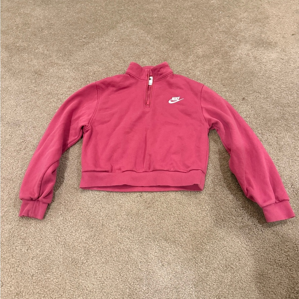 Nike Girls Fuchsia Half-Zip Pullover